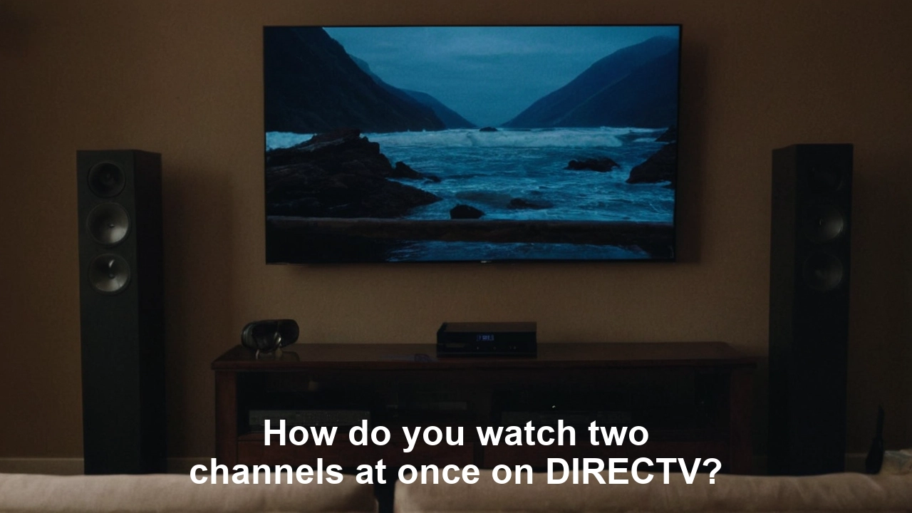 How do you watch two channels at once on DIRECTV?