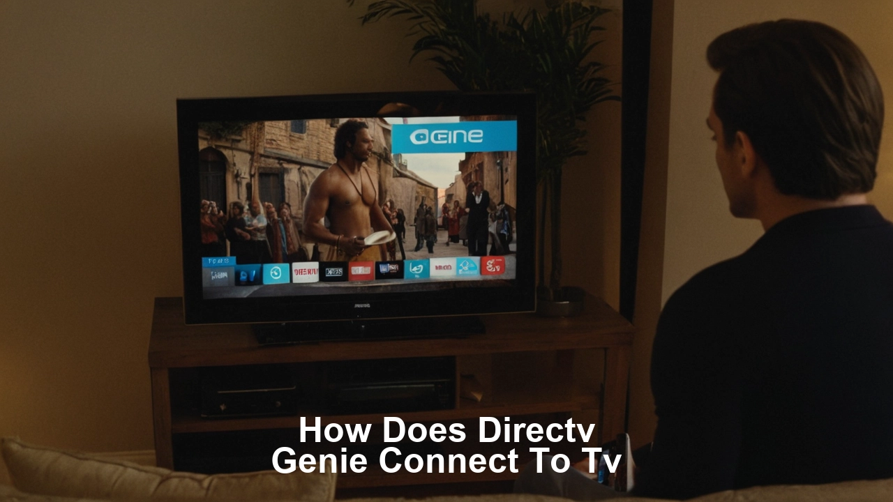 How does DIRECTV Genie connect to TV?