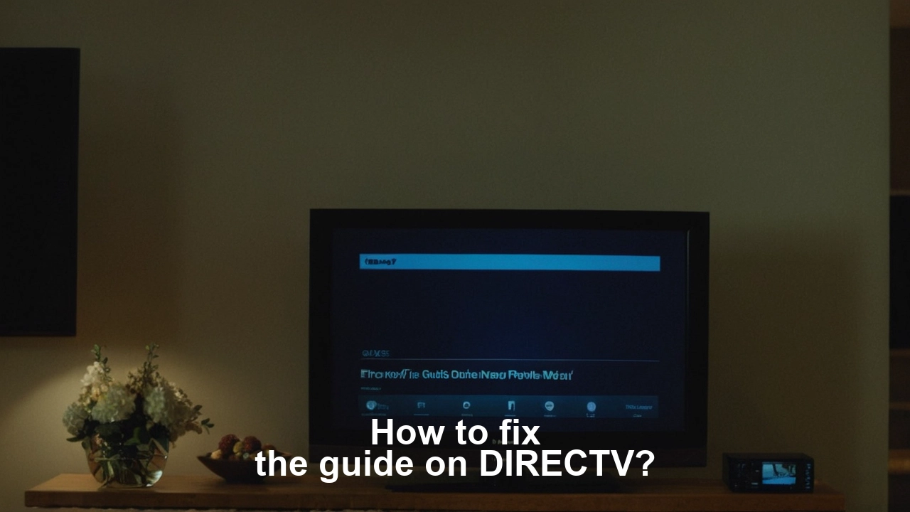 How to fix the guide on DIRECTV?