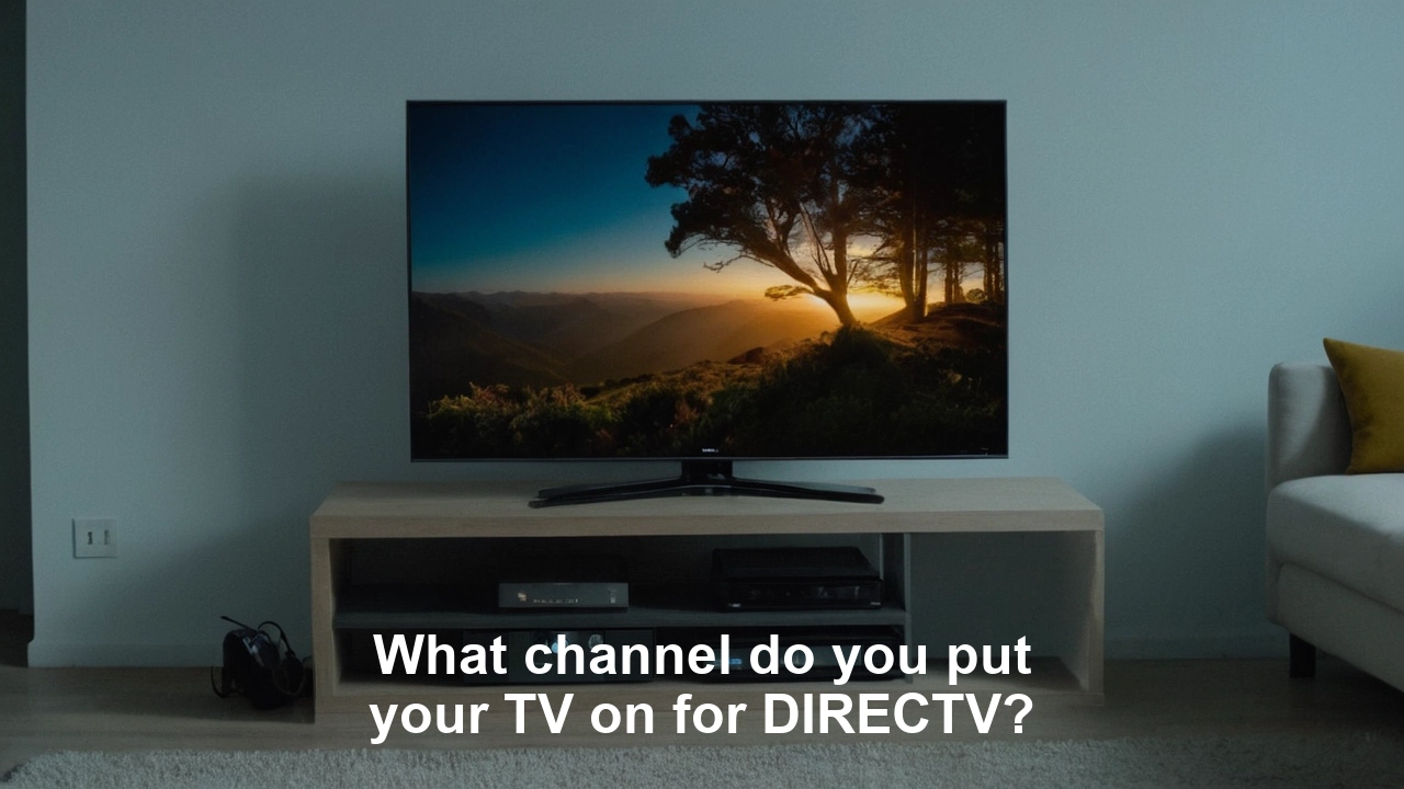 What channel do you put your TV on for DIRECTV?