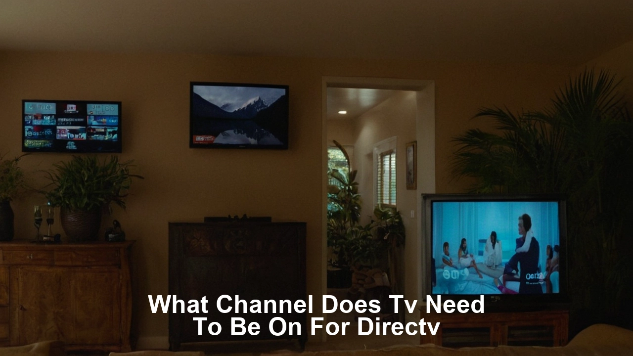 What channel does TV need to be on for DIRECTV?