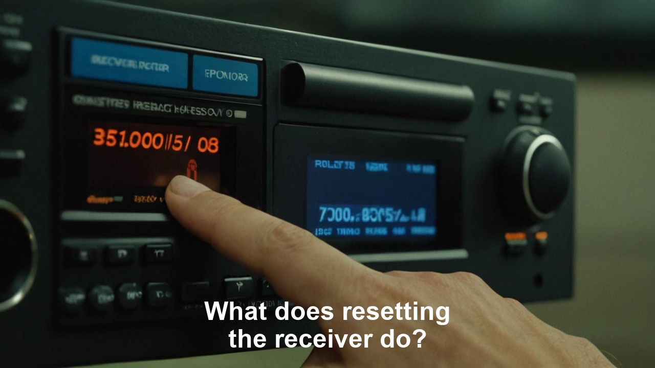 What does resetting the receiver do?