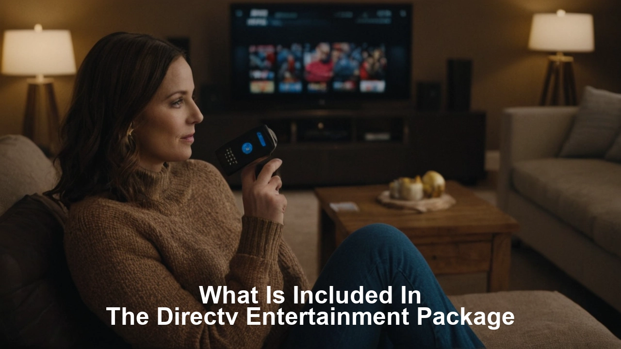 What is included in the DIRECTV entertainment package?