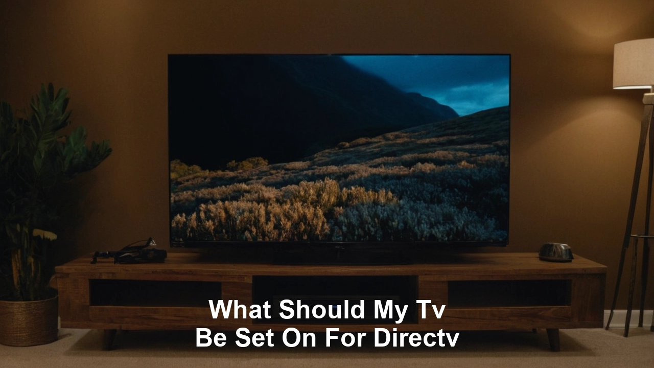 What should my TV be set on for DIRECTV?